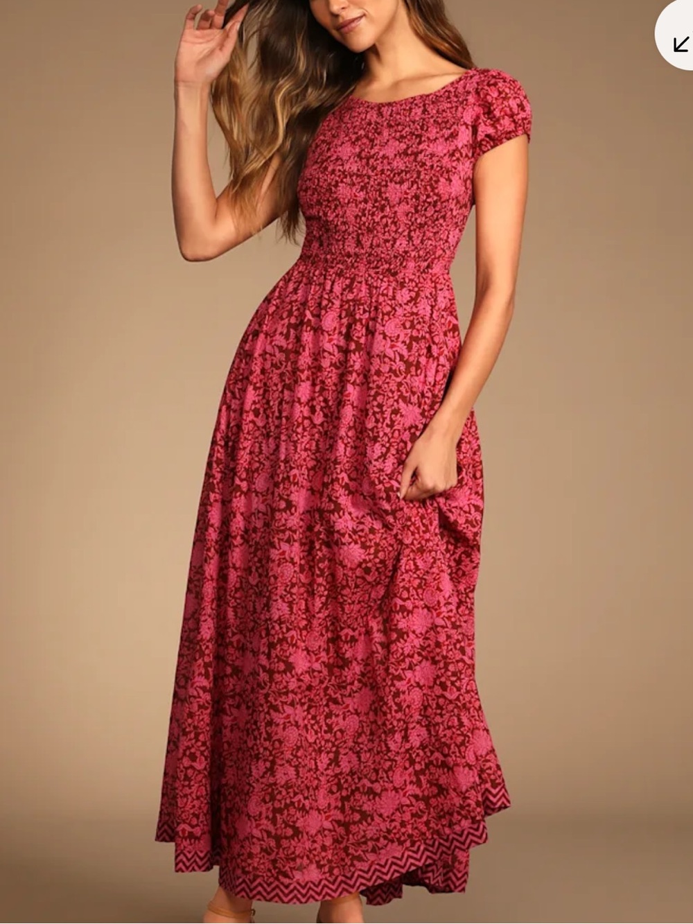 Free People Pink Floral Maxi Dress